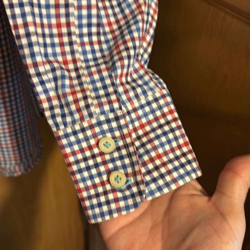 Charles Tyrwhitt Slim Fit 17/35 In Men's Checkered Shirt - Red And Blue — image 5 of 6